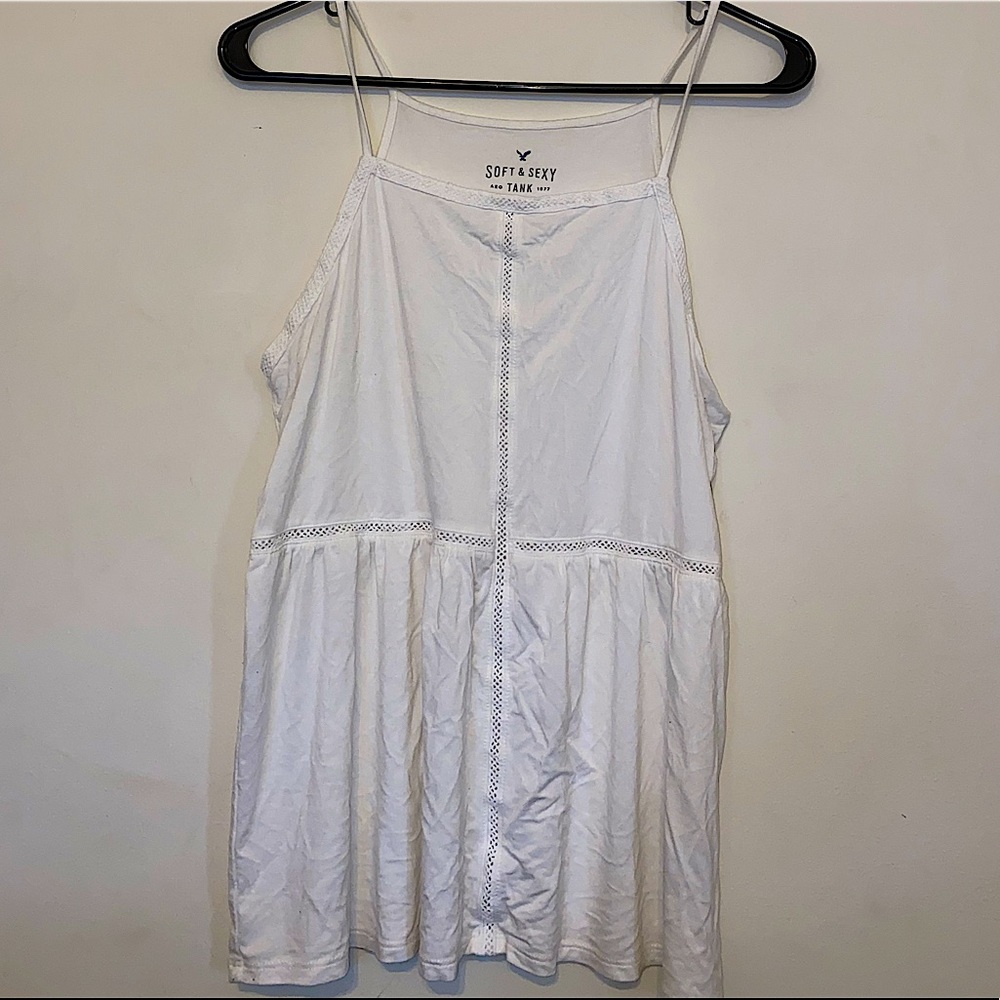 High neck, peplum top